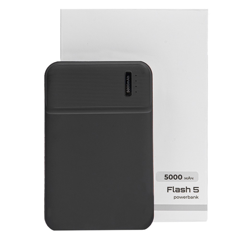 Внешний аккумулятор Power Bank "Flash 5", 5000 mAh, черный - 7