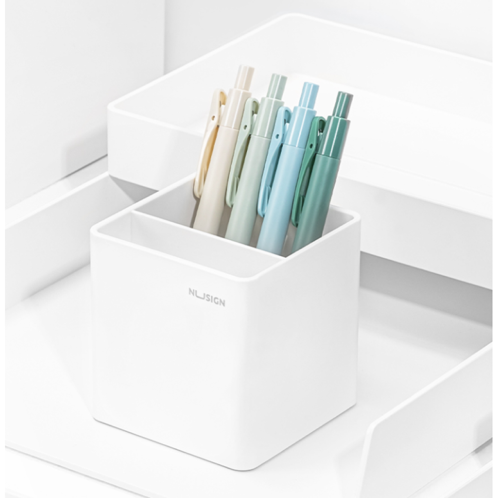 Подставка для ручек "Nusign", пластик, 2 деления, белый - 2