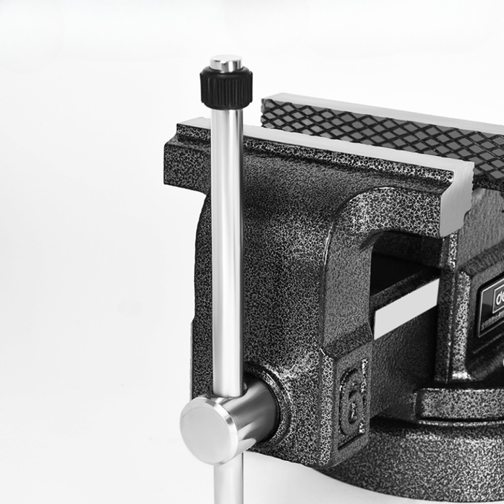 Тиски стальные Deli YS EDL2906Z, поворотные, с наковальней, 6"-150 мм - 6