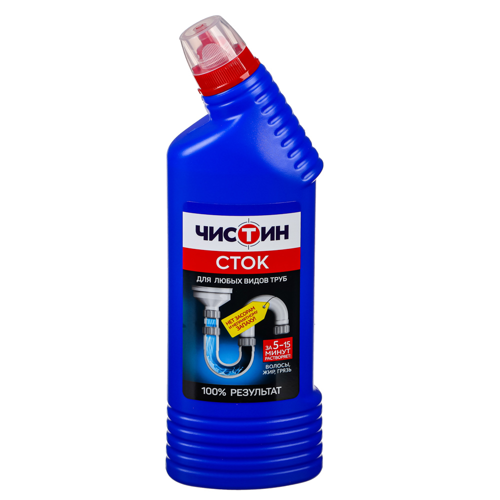 Средство для удаления засоров в трубах "Чистин"