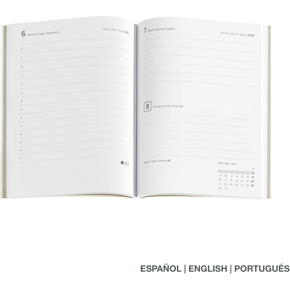 Ежедневник датированный "Basic Squares. Silver" 2026, A6, линейка, серый