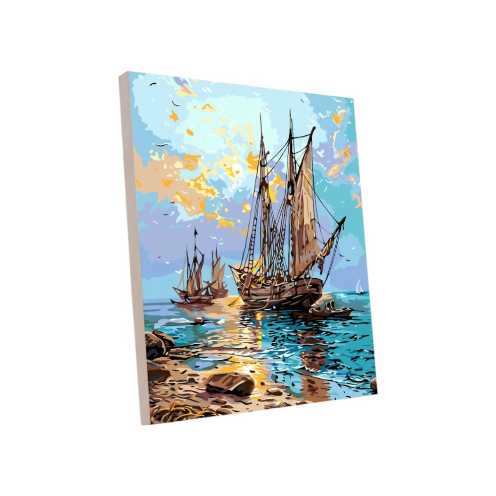 Картина по номерам "Корабли в море"