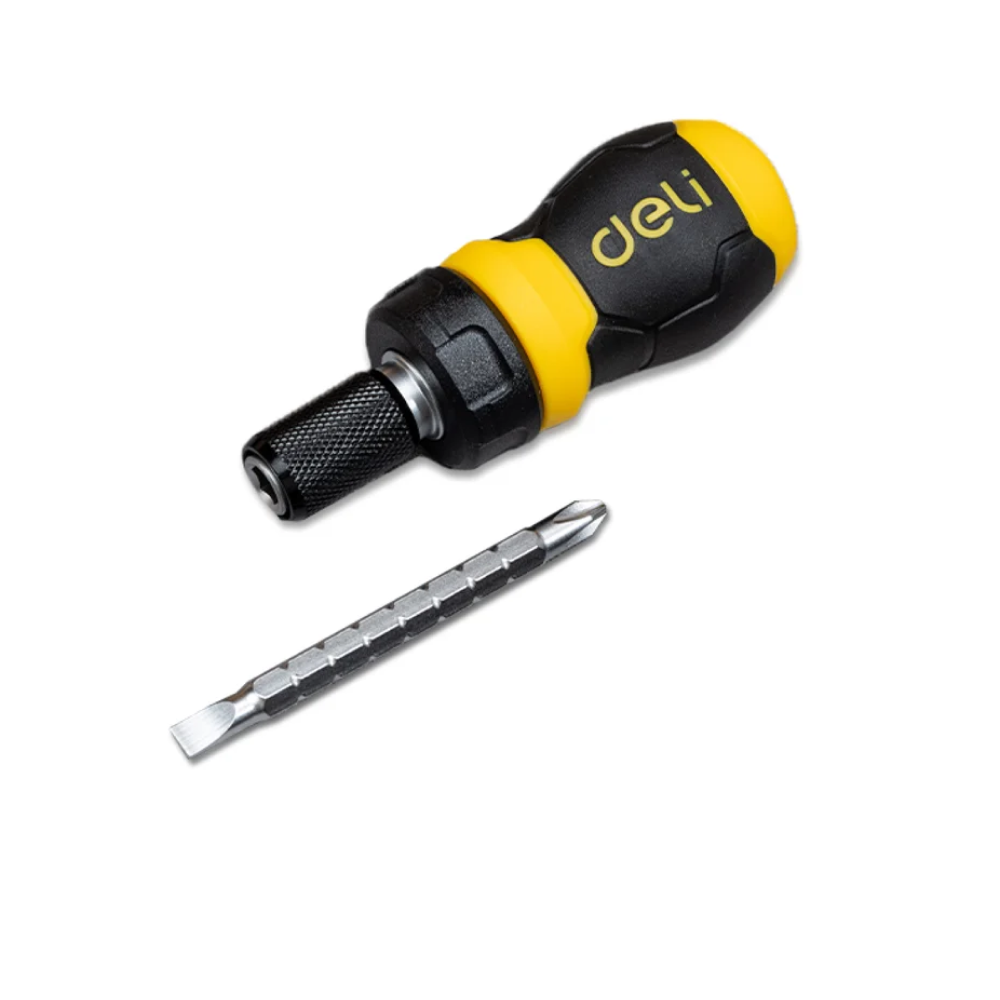 Двухсторонняя отвертка Deli YS EDL626010, с трещоткой, PH2+SL6 - 3