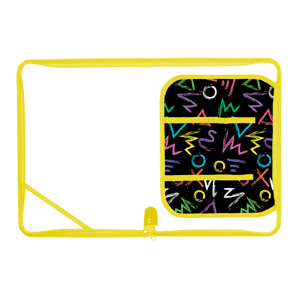 Папка для тетрадей "Цветной хаос", А4, желтый