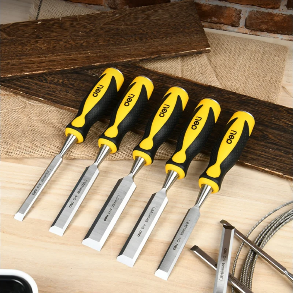 Стамеска Deli DL6212-E1, 12 мм, желтый - 4