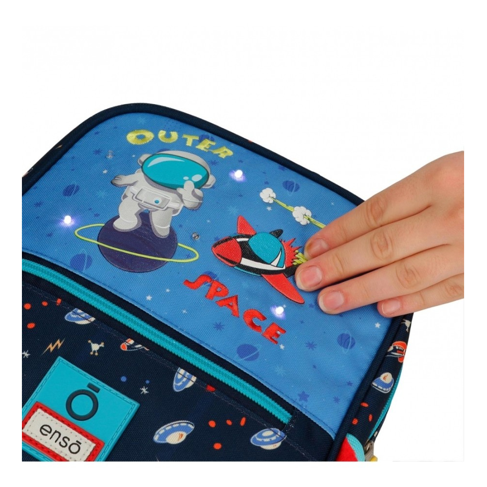 Рюкзак "Outer space" на колесиках, телескопическая ручка, разноцветный - 5