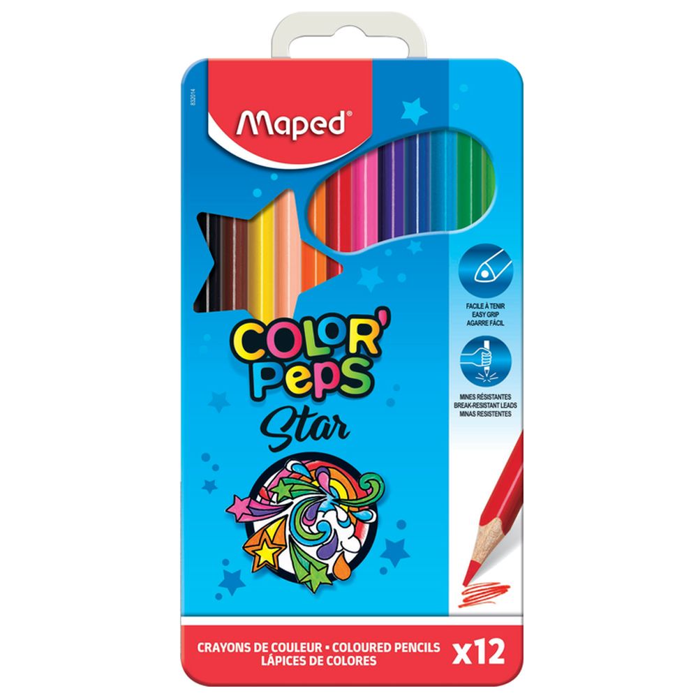Цветные карандаши "Color Peps" в металлическом пенале