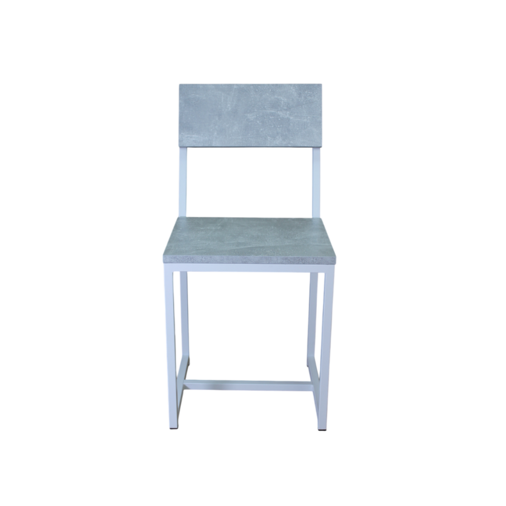 Стул ALLERD RION, металл, ЛДСП, белый муар, Бетон - 2