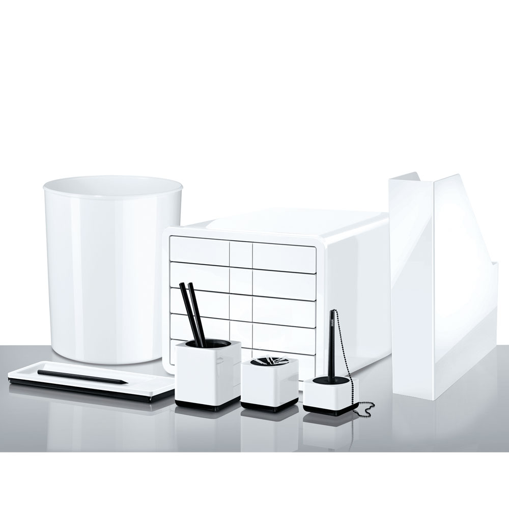 Карандашница "iLine", белый, черый - 3