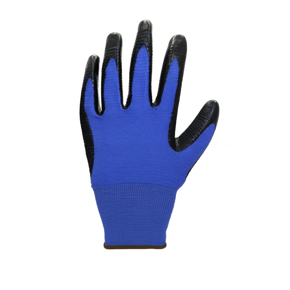 Перчатки полиэстеровые BVB с нитриловым покрытием