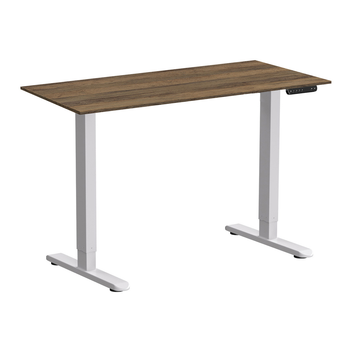 Стол с электроприводом WellDesk Prime 1300x675х18 белый/дуб санта-фе винтаж (9191462+9178196)