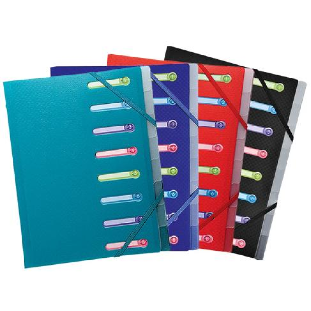 Папка на резинках "Opak", 10 мм, пластик, ассорти