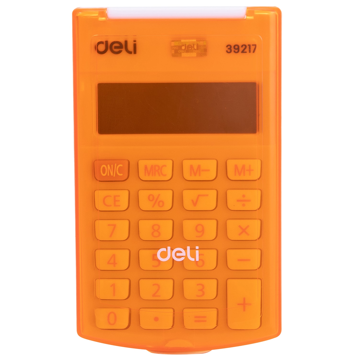  Калькулятор карманный Deli "Easy 39217", 8-ми разрядный, пластик, белый, оранжевый - 3