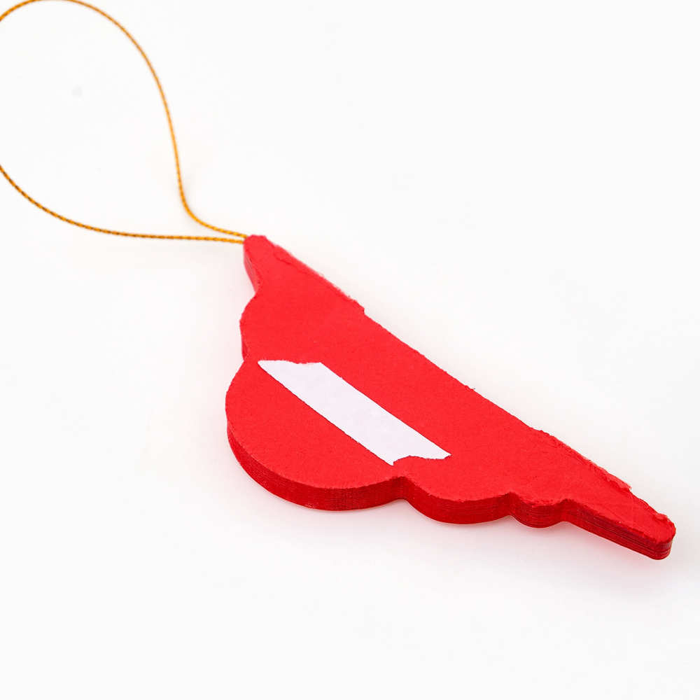 Игрушка бумажная елочная "10888059", 5 шт, красный