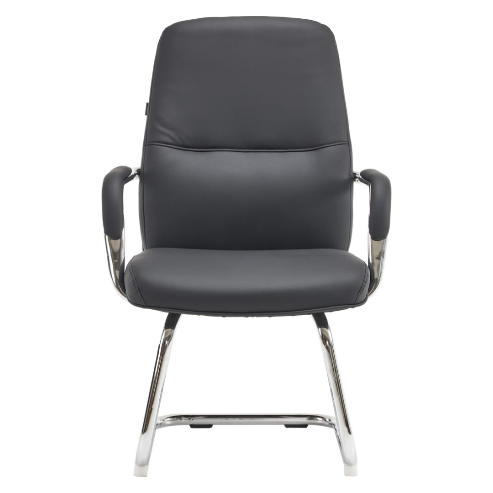 Кресло для посетителей EVERPROF "Vesta CF", экокожа, черный - 2