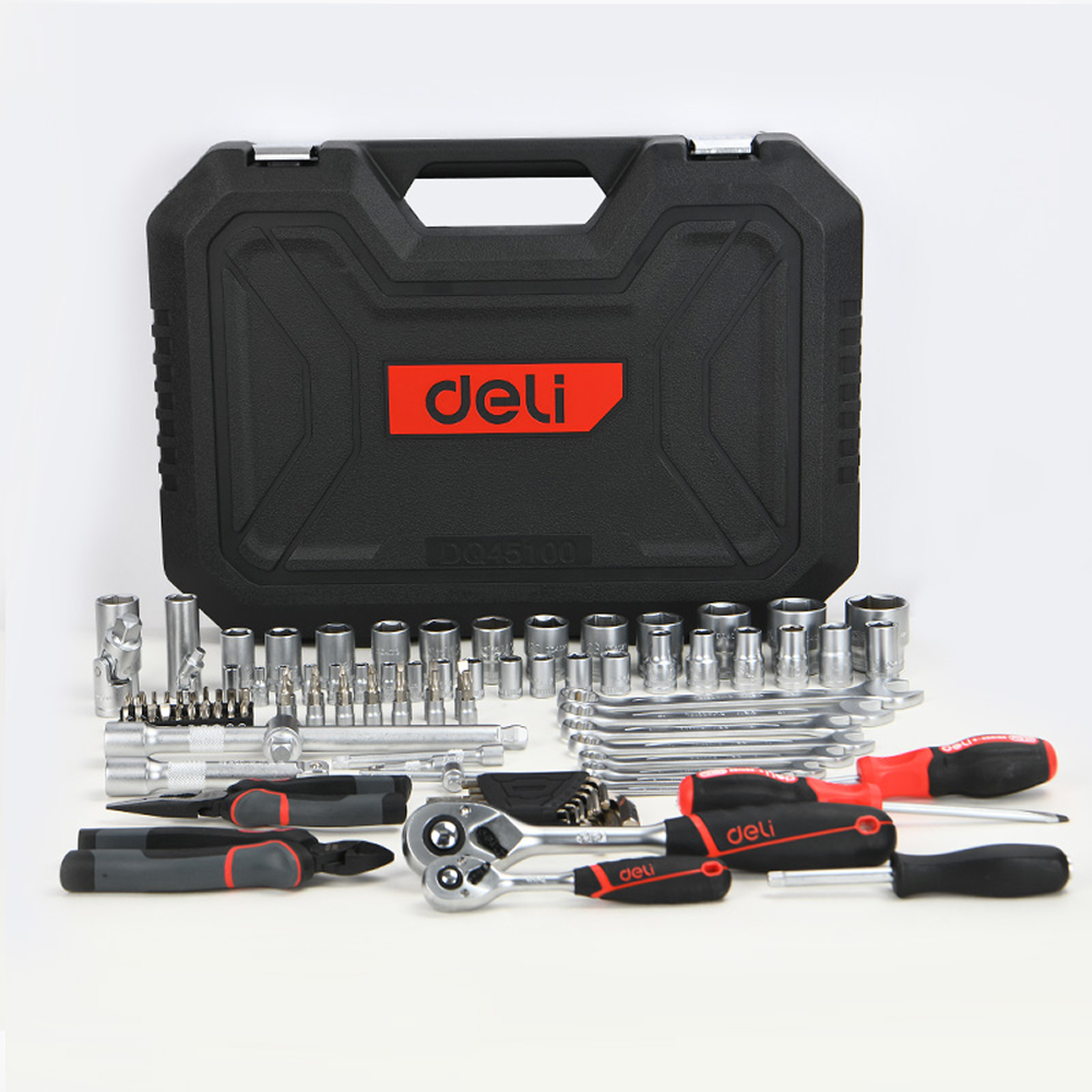 Набор инструмента Deli RS EDQ45100, 1/4", 1/2", 100 шт.