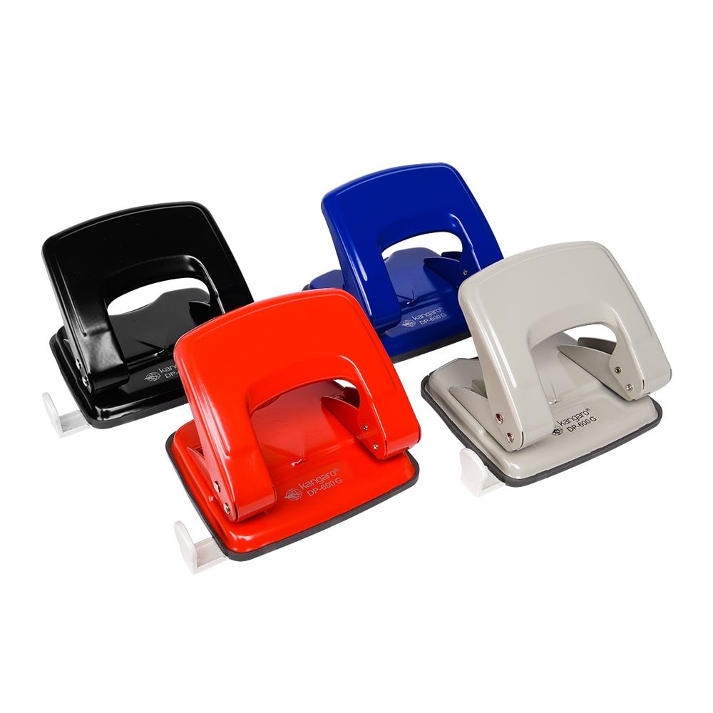 Дырокол Kangaro "DP-600G", 22 листа, серый