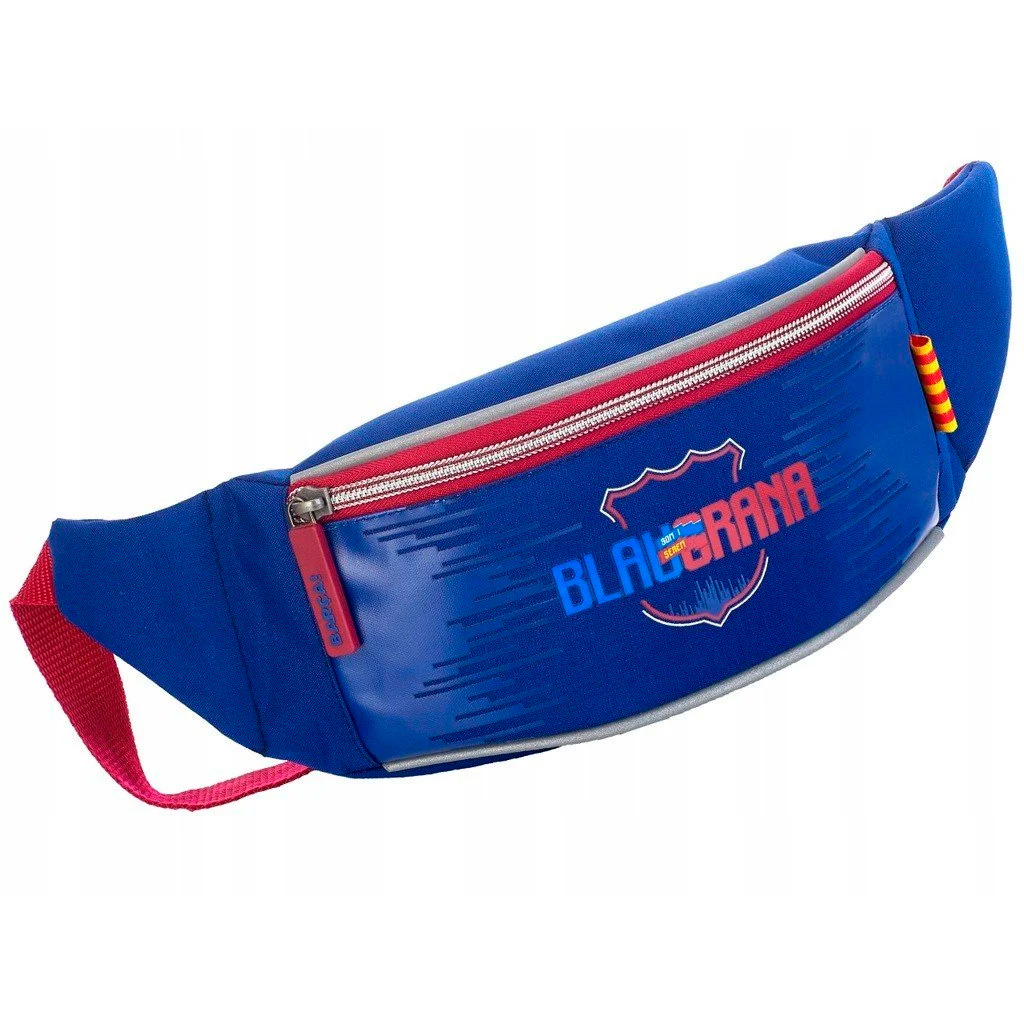 Сумка поясная "Barca Fan", синий, красный