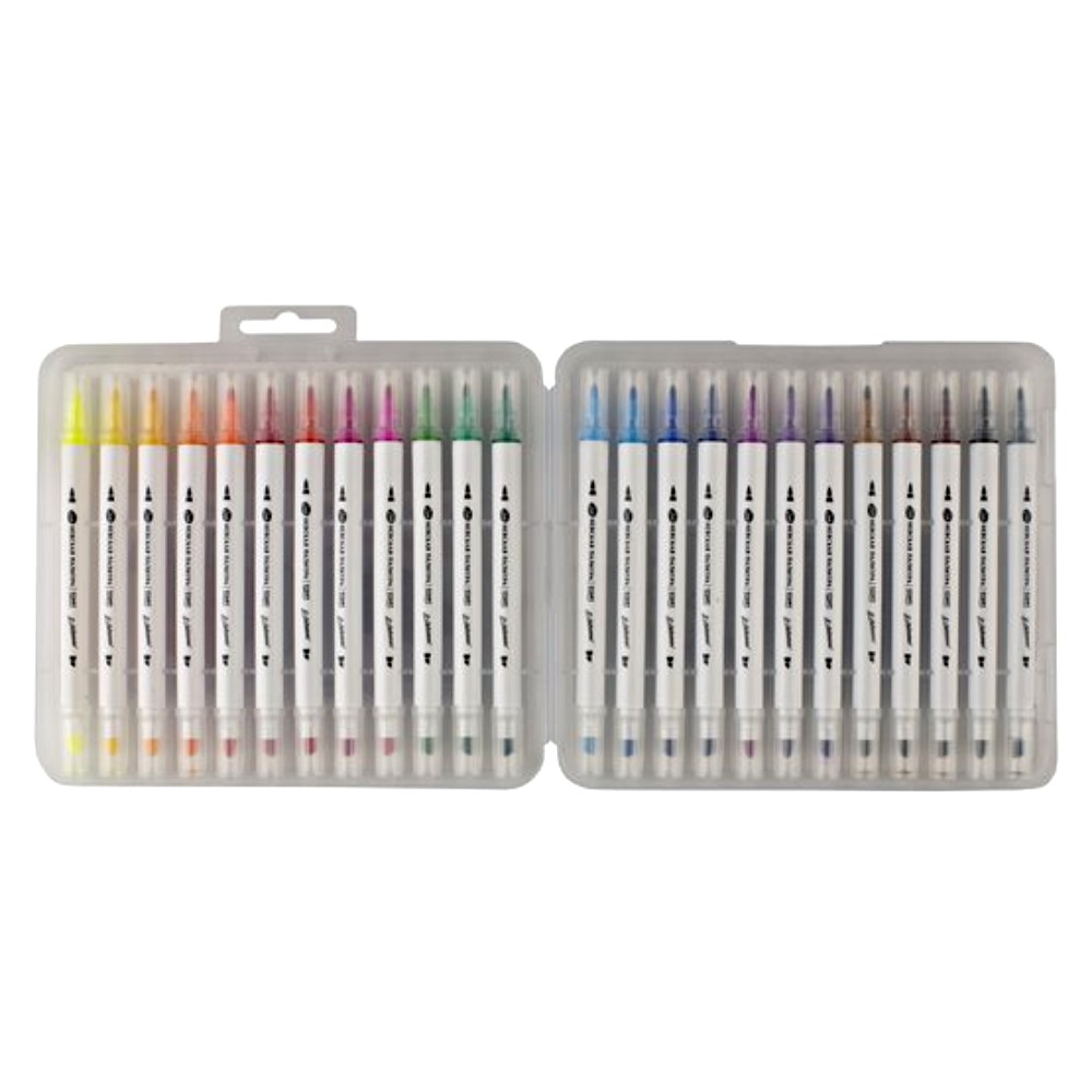 Маркеры "Я-Художник!", набор, 24 цвета, двусторонние