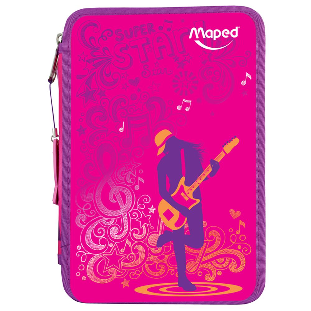 Пенал Maped "Girly", 2 отделения, с наполнением