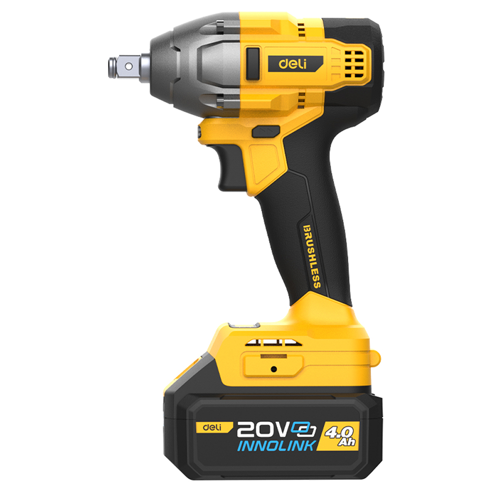 Аккумуляторный гайковерт Deli YS EDC230, 20 В, 320 Нм, 2 АКБ, 4 Ач, З/У 2А, коробка - 3