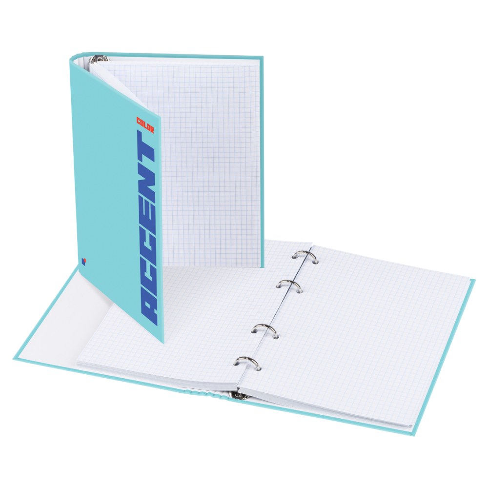 Тетрадь "Accent color", А5, клетка, на кольцах, разноцветный