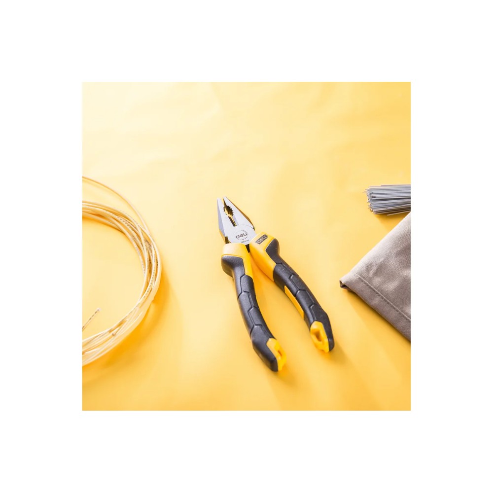 Плоскогубцы Deli YS EDL2007Z, 180 мм., желтый, черный - 6