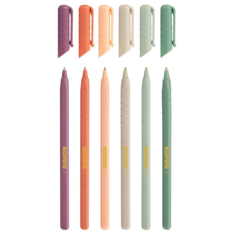 Ручка шариковая Kores "К0", 0,7 мм, ассорти винтаж, стерж. синий