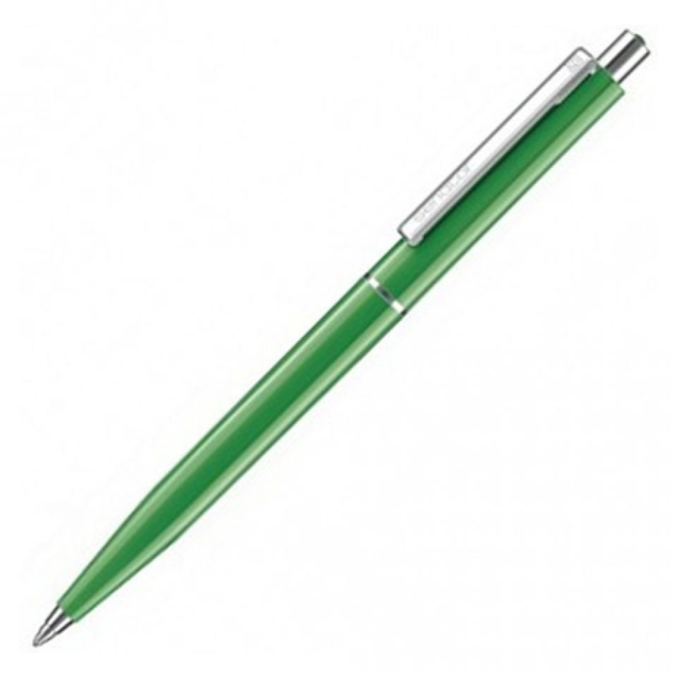Ручка шариковая автоматическая "Senator Point Polished", 1.0 мм, зеленый, стерж. синий