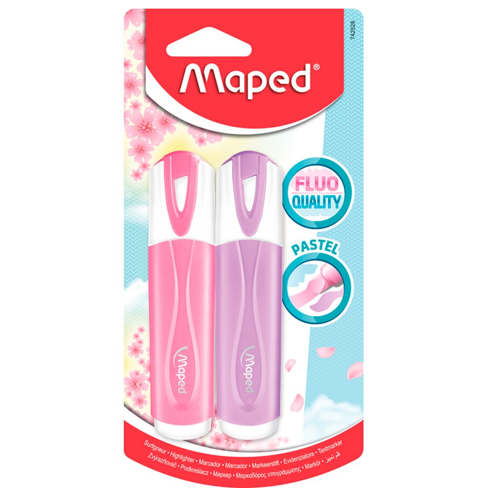 Маркер текстовый Maped "Pastel", 2 шт, ассорти - 3