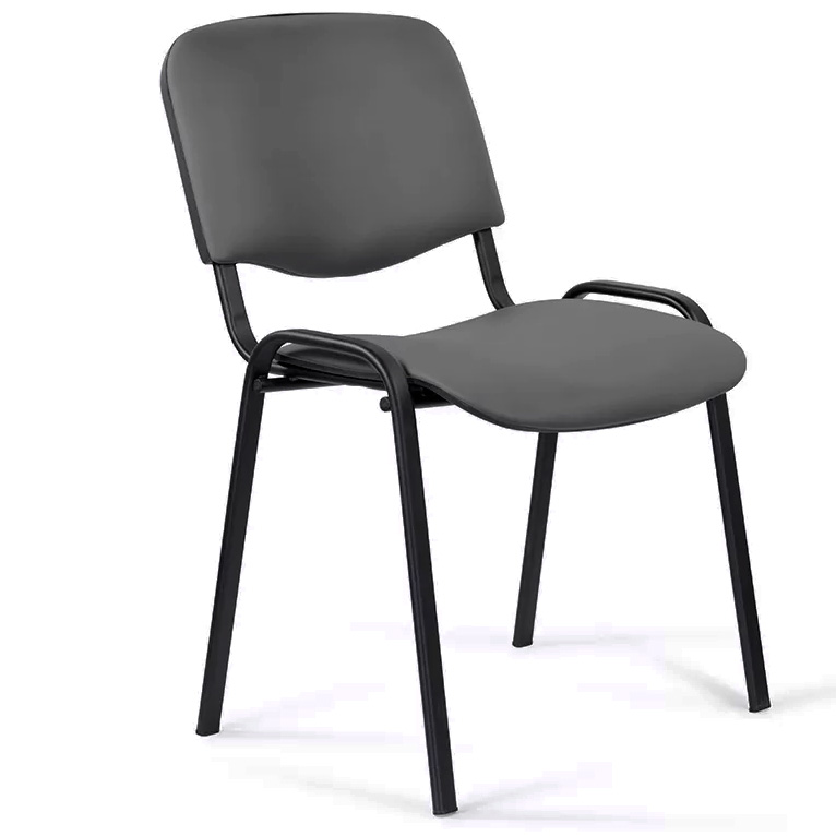Стул для посетителей ИЗО BLACK, ткань, серая C-38
