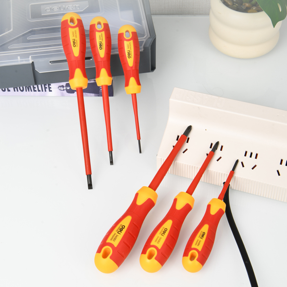 Набор диэлектрических отверток Deli YS EDL510006T, 3 SL, 3 PH