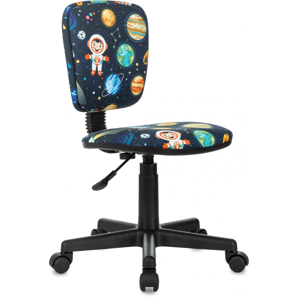 Кресло детское Бюрократ CH-204NX, ткань, темно-синий космонавт, пластик