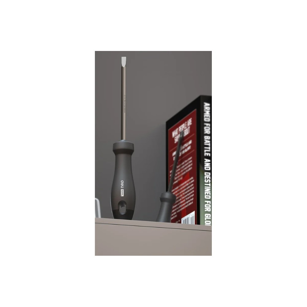 Отвертка Deli HS EHT1055, PH2х180 мм, Soft Touch, черный - 5