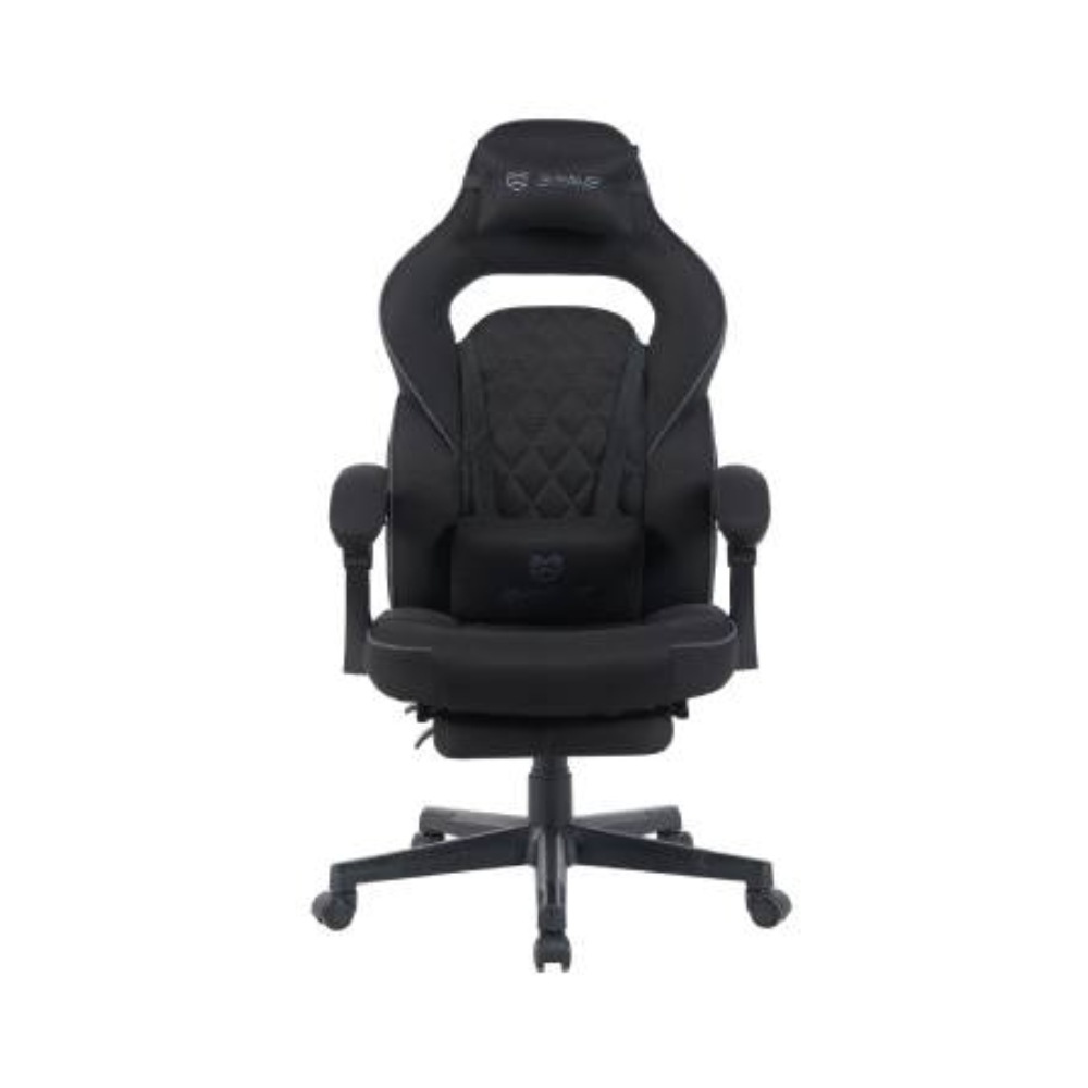 Кресло игровое BRAVE WS-5-1 Wong Black, ткань, черный - 4