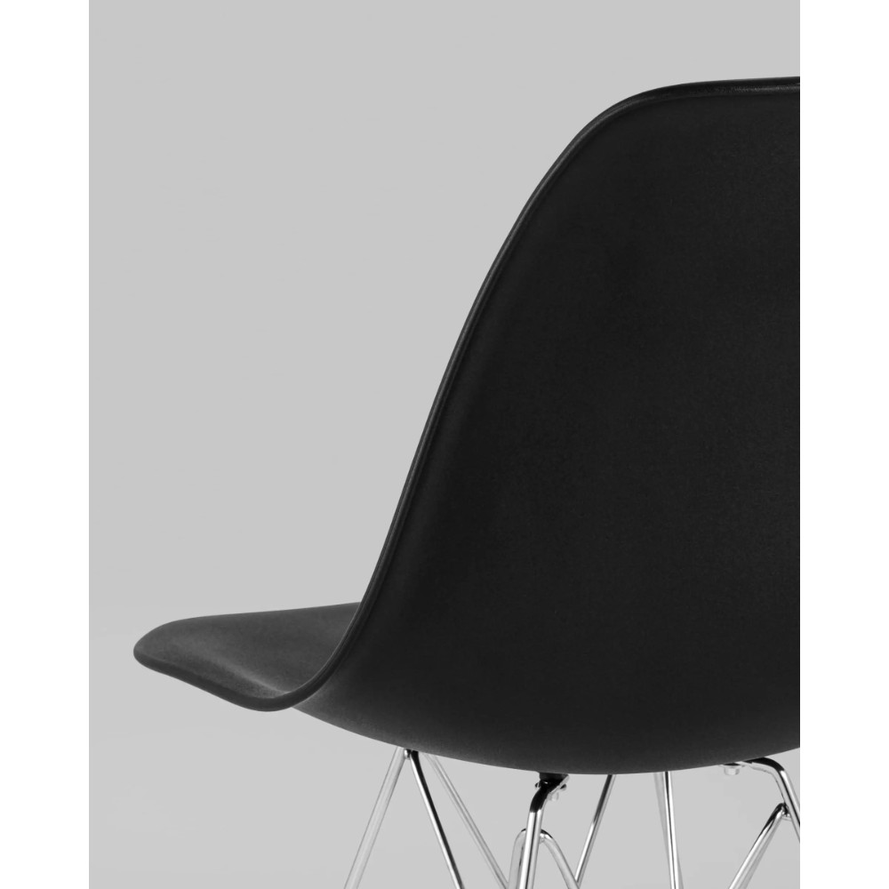 Стул для посетителей Stool Group "Eames DSR New / DC-20101301", пластик, металл, черный - 5