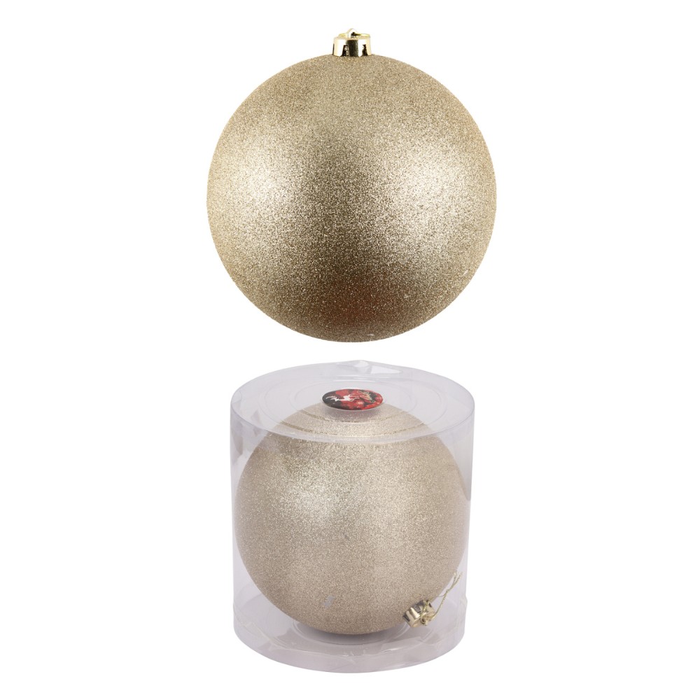Шар елочный "Блеск", 20 см, пластик, золото