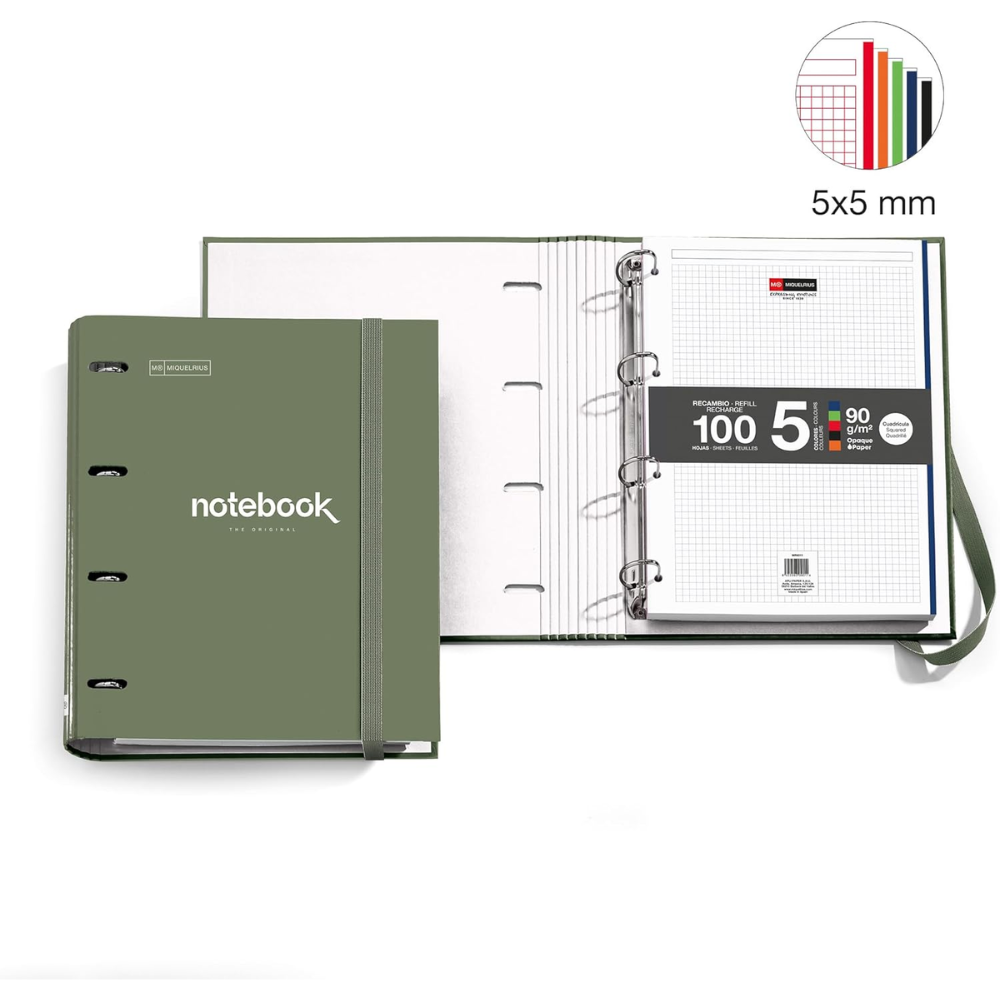 Тетрадь Miquelrius "Emotions", А4, 100 листов, клетка, хаки