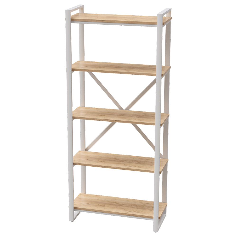 Стеллаж "Loft CH-3", 800х350х1820 мм, белый, золотой крафт