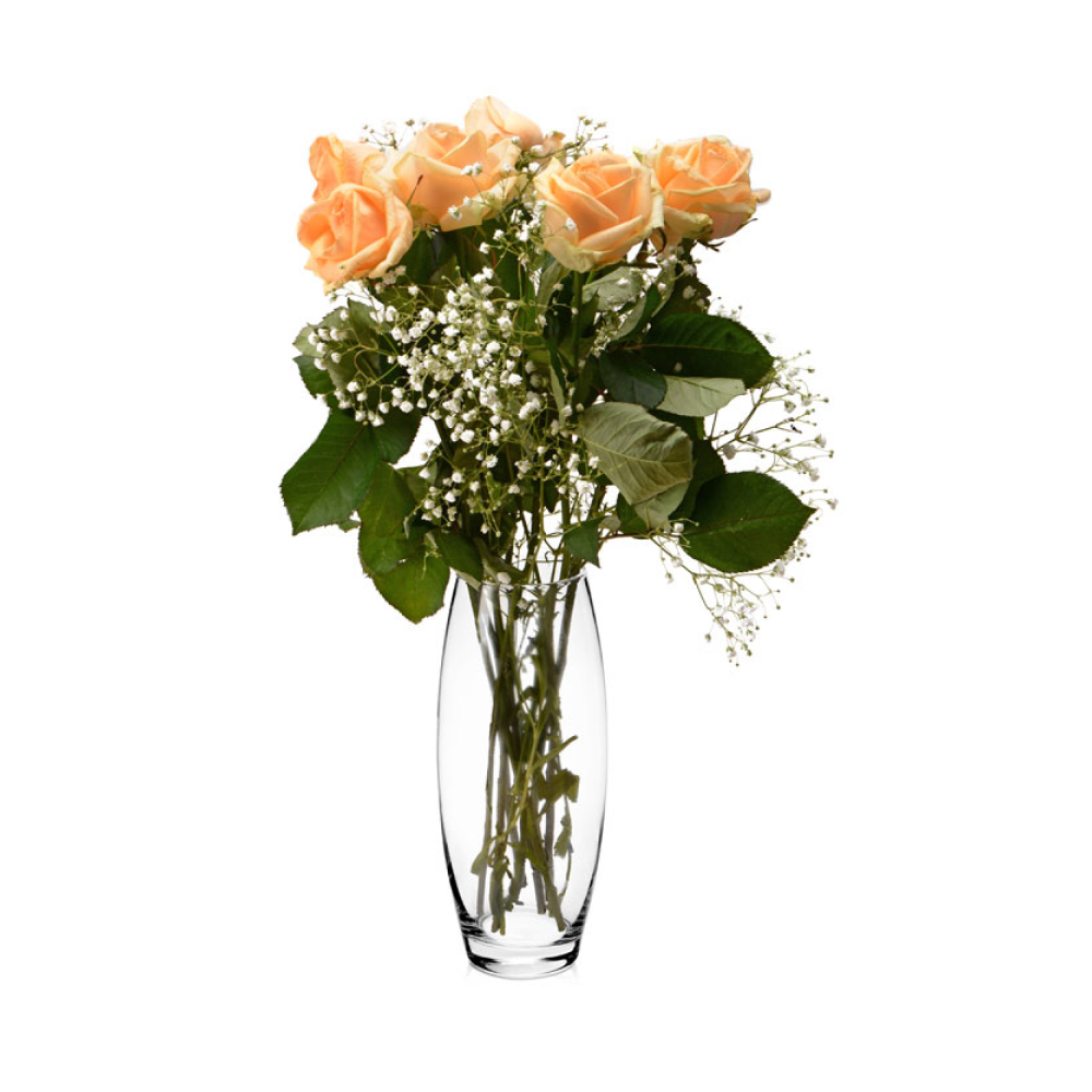 Ваза стеклянная "Flora", прозрачный 