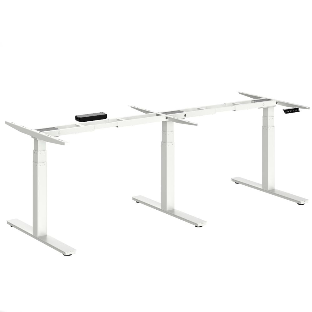 Каркас стола с электроприводом трехмоторный AOKE, Well Desk Idea, белый (AK3JYT-TYZF3-WH)