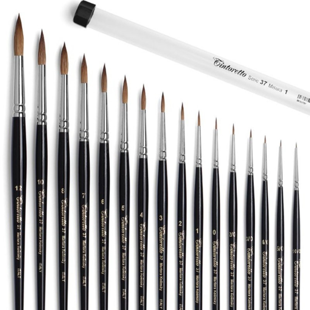 Кисть для рисования "Tintoretto  Martora Kolinsky SIB", сибирский колонок, круглая, №5 - 2