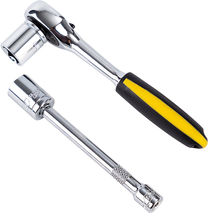 Набор торцевых ключей "Deli" EDL0012T,12 предметов, 5-14 мм, желтый, серебристый - 3