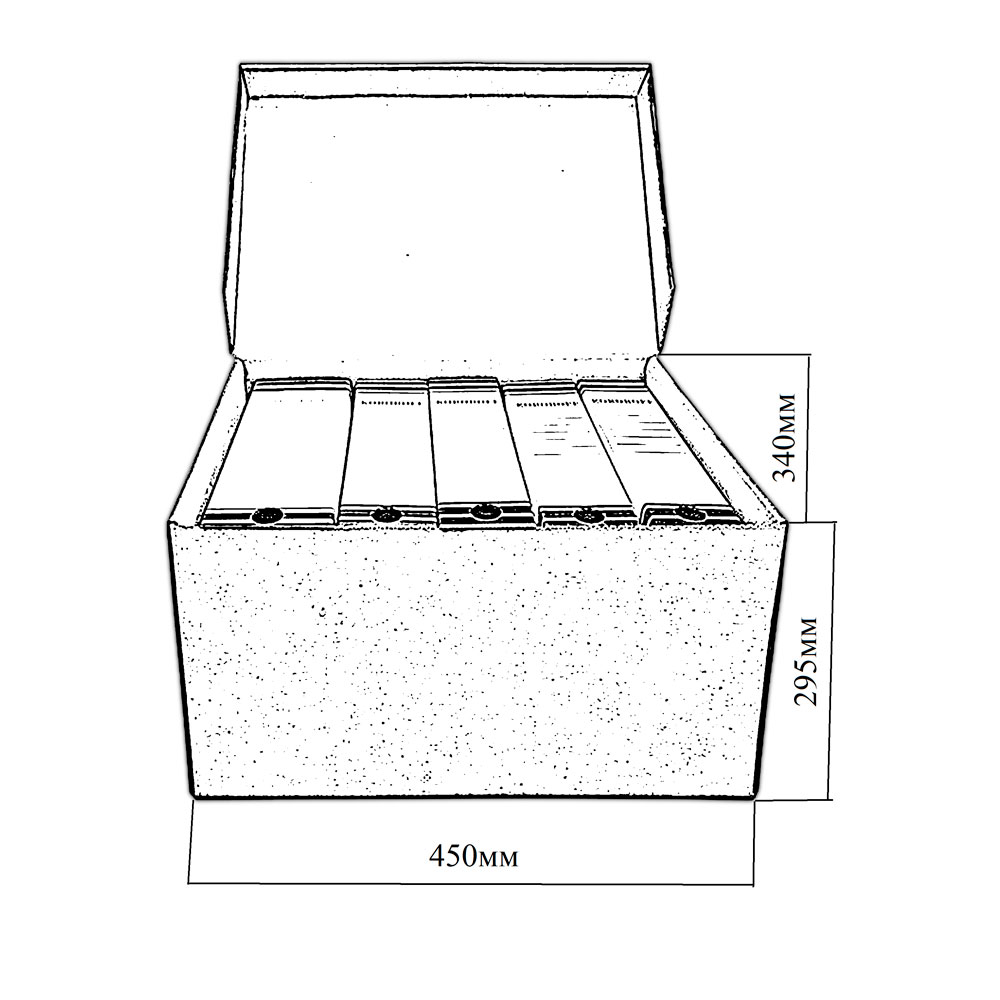Короб архивный "Koroboff" с крышкой, 450x340x295 мм, коричневый - 6