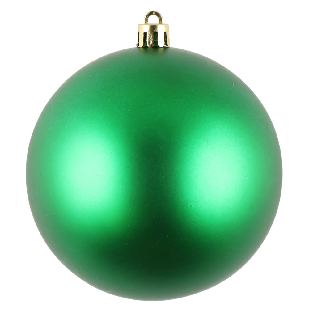 Шар елочный "Матовый", 10 см, пластик, зеленый, 3 шт/уп.