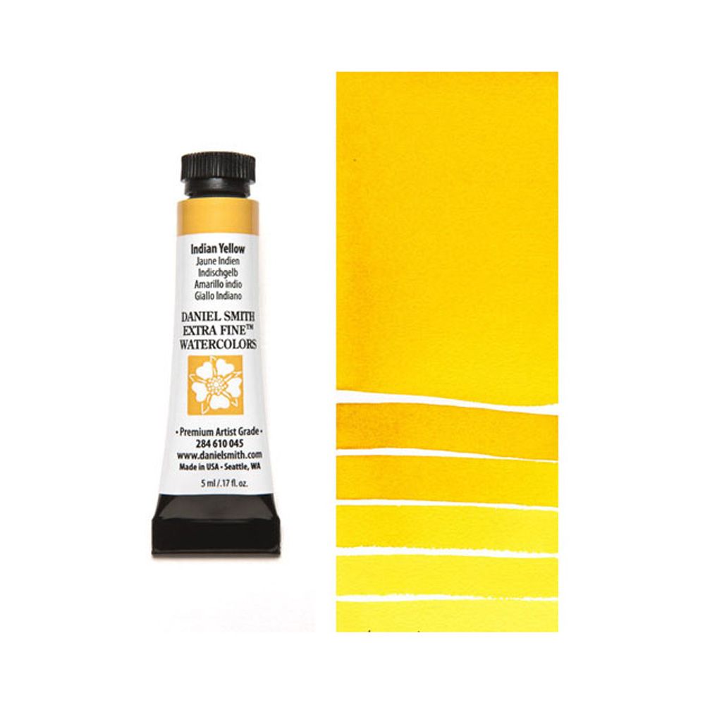 Краски акварельные "Daniel Smith", индийский жёлтый, 5 мл, туба