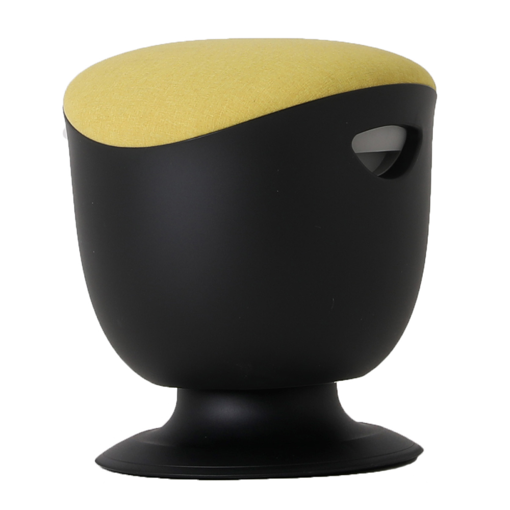 Стул для активного сиденья "Tulip", пластик, черный, желтый 