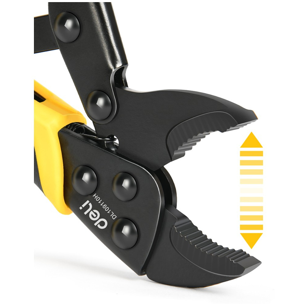 Клещи с фиксатором Deli YS DL109010H, 205 мм., желтый, черный - 4