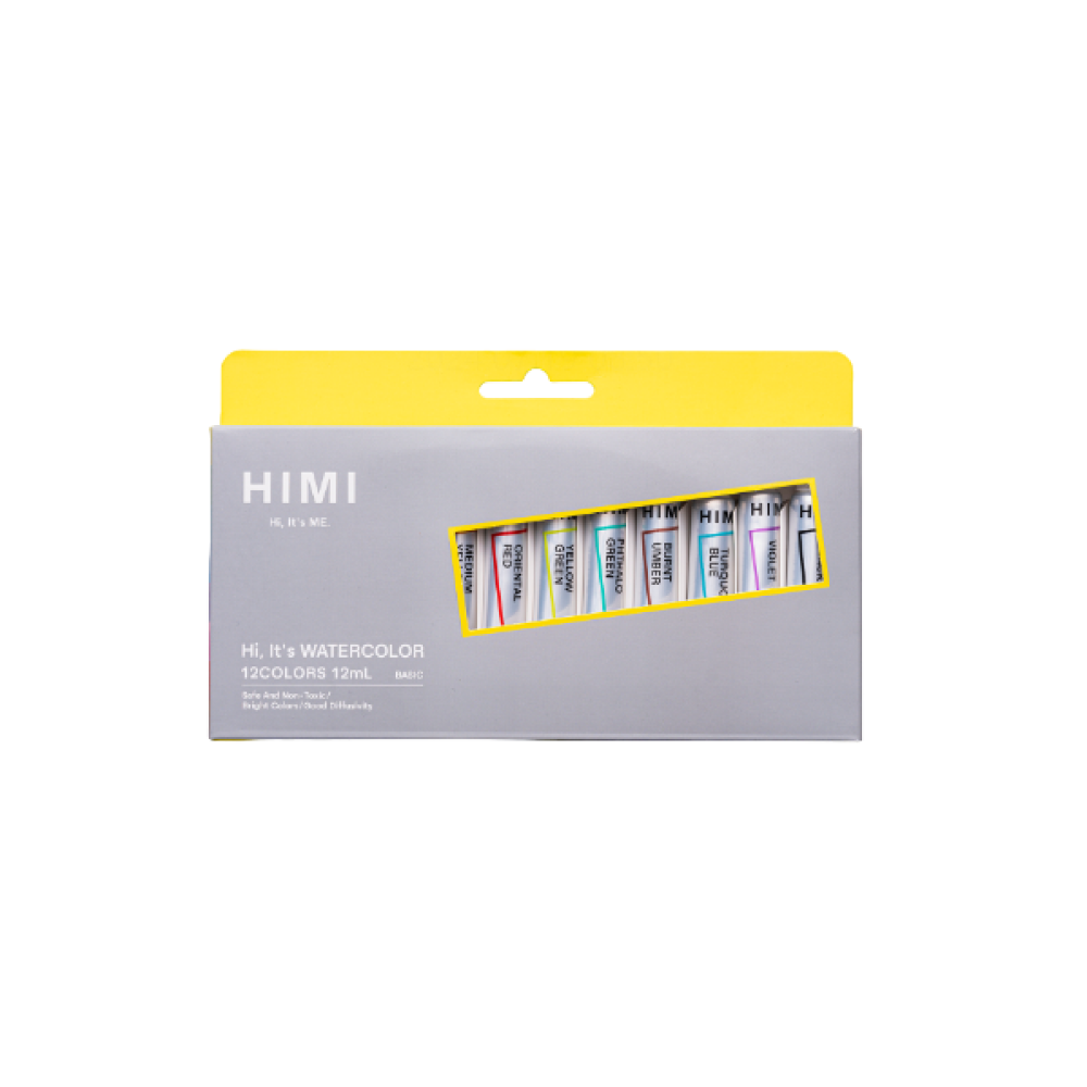 Краски акварельные "Himi Miya", 12 цветов, тубы - 10