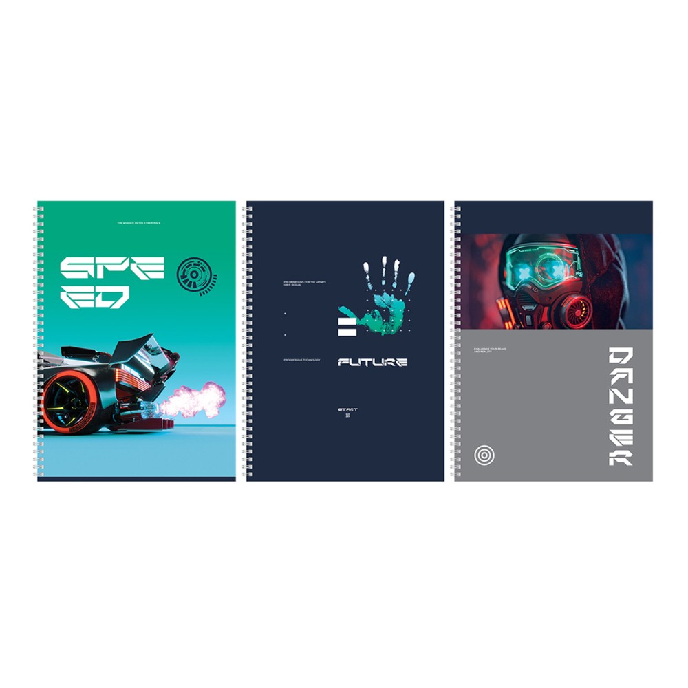 Тетрадь "Будущее", А4, 96 листов, клетка, ассорти 